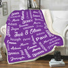 Personalized Family Names Blanket