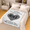 Grandma Whenever You will Touch This Heart You Will Know We Love You Customized Blanket