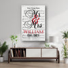 Mr. And Mrs. Customized Song Notes Canvas For Couples