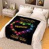 Whenever You Touch This Heart Personalized™ Blanket - A Perfect Gift For Christmas