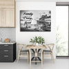 Ocean Dock with Saying Multi-Names Premium Canvas