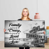 Ocean Dock with Saying Multi-Names Premium Canvas