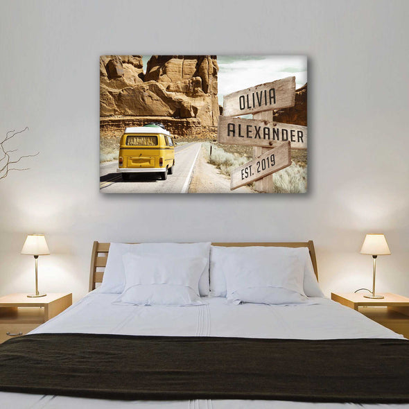 Street Sign Rock Mountain Customized Canvas