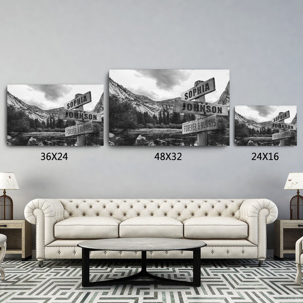 Forever and Always Custom Canvas With Couple Names