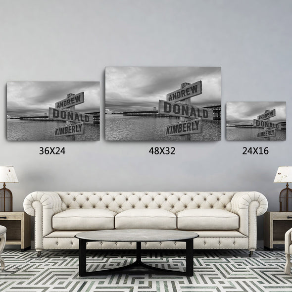 Customized Canvas with Family Names
