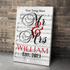 Mr. And Mrs. Customized Song Notes Canvas For Couples