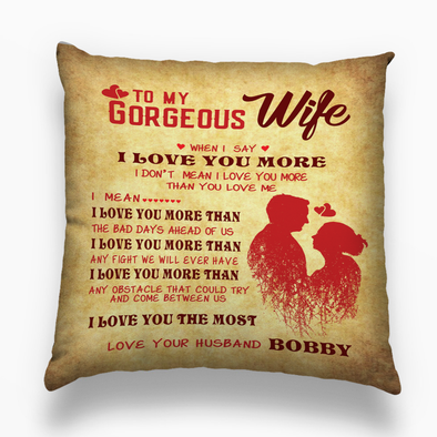 Love You More Than Anything" Premium Personalized Pillow