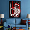 Personalized Firefighter Canvas Art