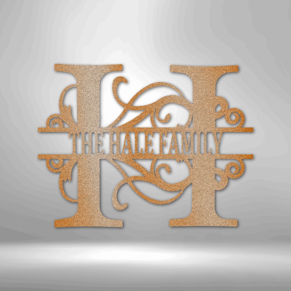 Split Letter Monogram - Steel Sign – Celebrity Pair