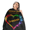 Grandma Whenever You Touch This Heart Personalized™ Blanket