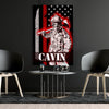 Personalized Firefighter Canvas Art