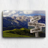 Mountain Range Color Customized Canvas With Multi Names