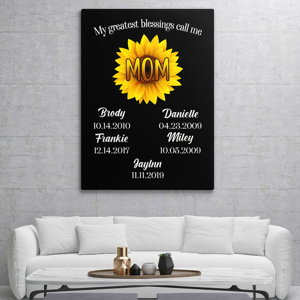 Customized Canvas With Names And EST