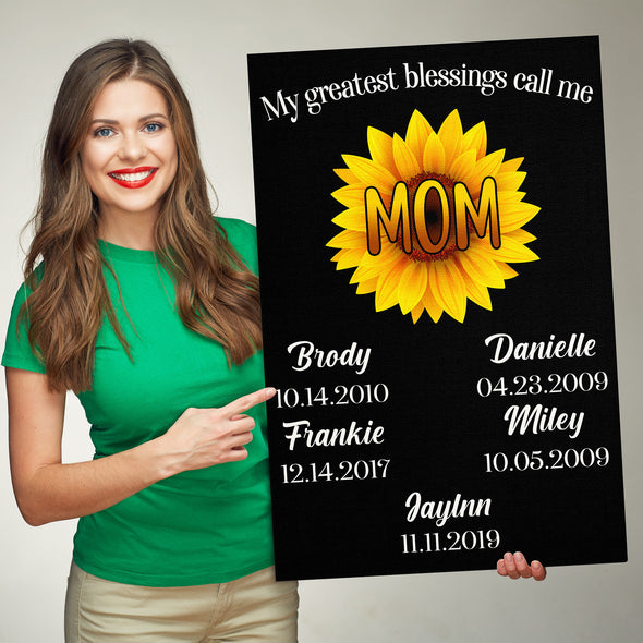 Customized Canvas With Names And EST