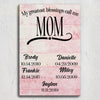 My Favorite People Call Me Mom Customized Canvas With Names And EST