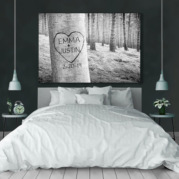 Carved Heart Art Canvas