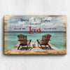 Chairs By The Sea Customized Canvas