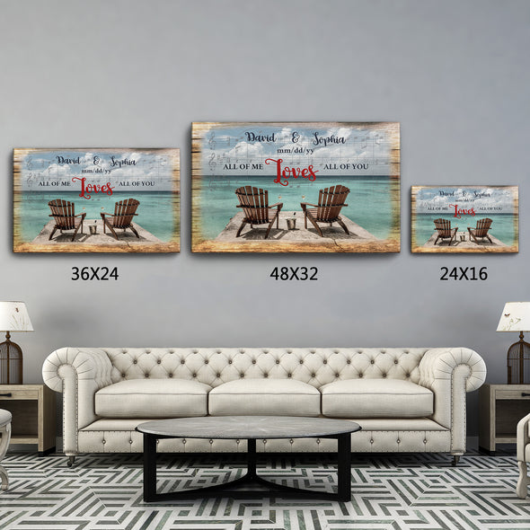 Chairs By The Sea Customized Canvas