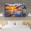 Ocean Color Sunset Custom Canvas With Multi Names