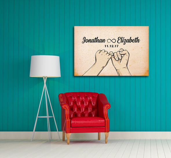 Infinite Love Custom Wall Art - Perfect Gift For Your Love