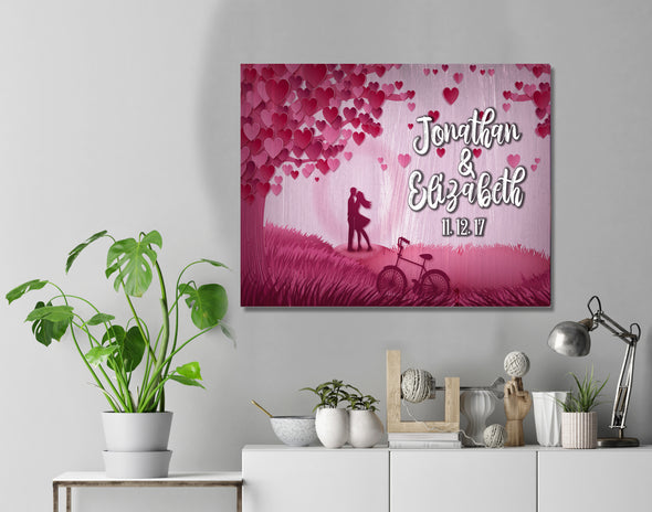 Personalized Love Tree Custom Canvas Wall Art