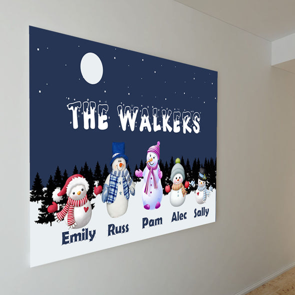 The Walkers Custom Family Canvas Wall Art