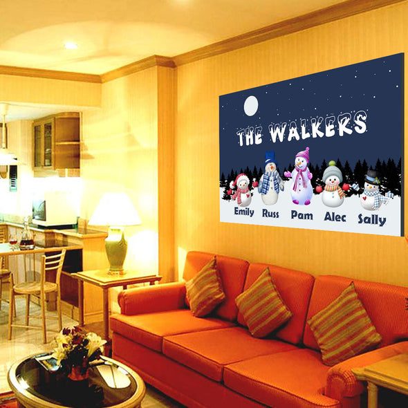 The Walkers Custom Family Canvas Wall Art