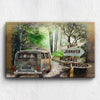 Wanderlust Camping Custom Canvas With Multi Names