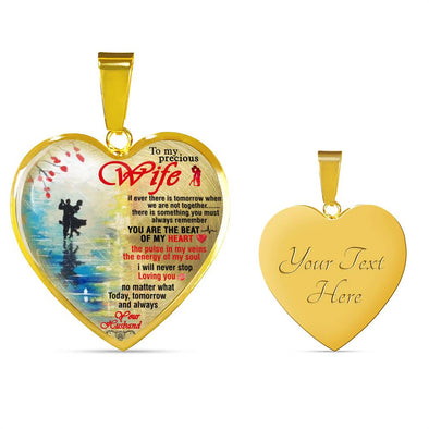 "To My Precious Wife" Valentine Necklace  **With Transparency**