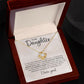 TO MY DAUGHTER, I LOVE YOU, LOVE KNOT NECKLACE WITH MESSAGE CARD FOR DAUGHTER, BIRTHDAY GIFT FOR HER
