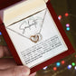 TO MY SOULMATE I WILL ALWAYS BE IN LOVE WITH YOU, INTERLOCKING HEART NECKLACE, GIFT FOR HER, BIRTHDAY, ANNIVERSARY GIFT FOR WIFE