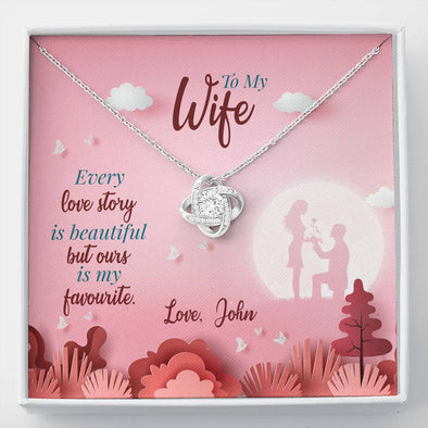 To My Wife-Personalized Knot Necklace