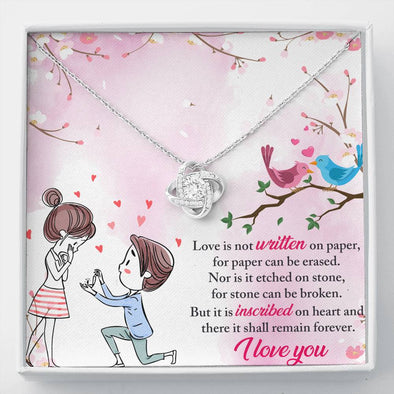 To My Better Half-I Love You Knot Necklace