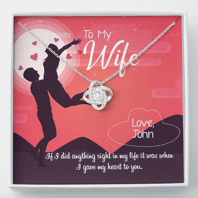 To My Wife- Customized Necklace