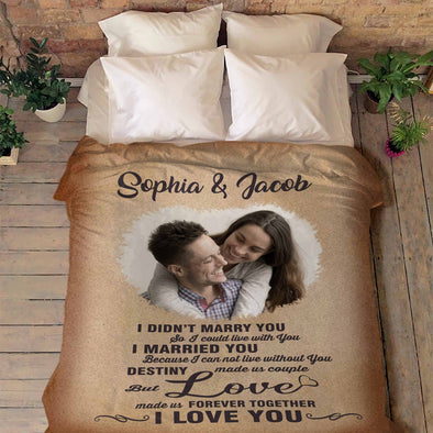 "Destiny Made Us Couple" Customized Blanket