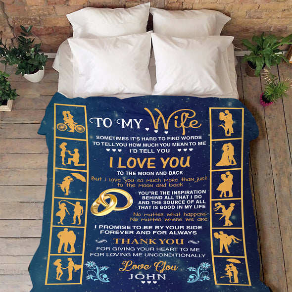 Premium Personalized Blanket for Wife