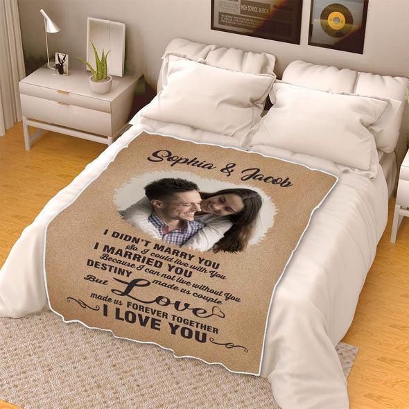 "Destiny Made Us Couple" Customized Blanket
