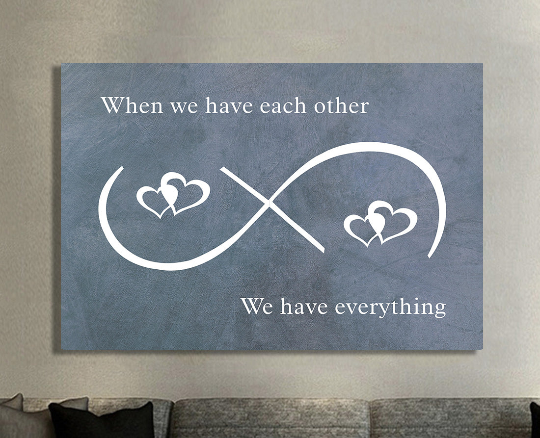 Infinity Love Sign Custom Couple Canvas - Live Preview – Celebrity Pair