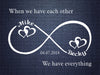 Custom Infinity Love Canvas Wallart