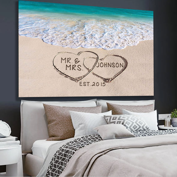 Mr & Mrs Personalized Wall Art - Ready To Hang