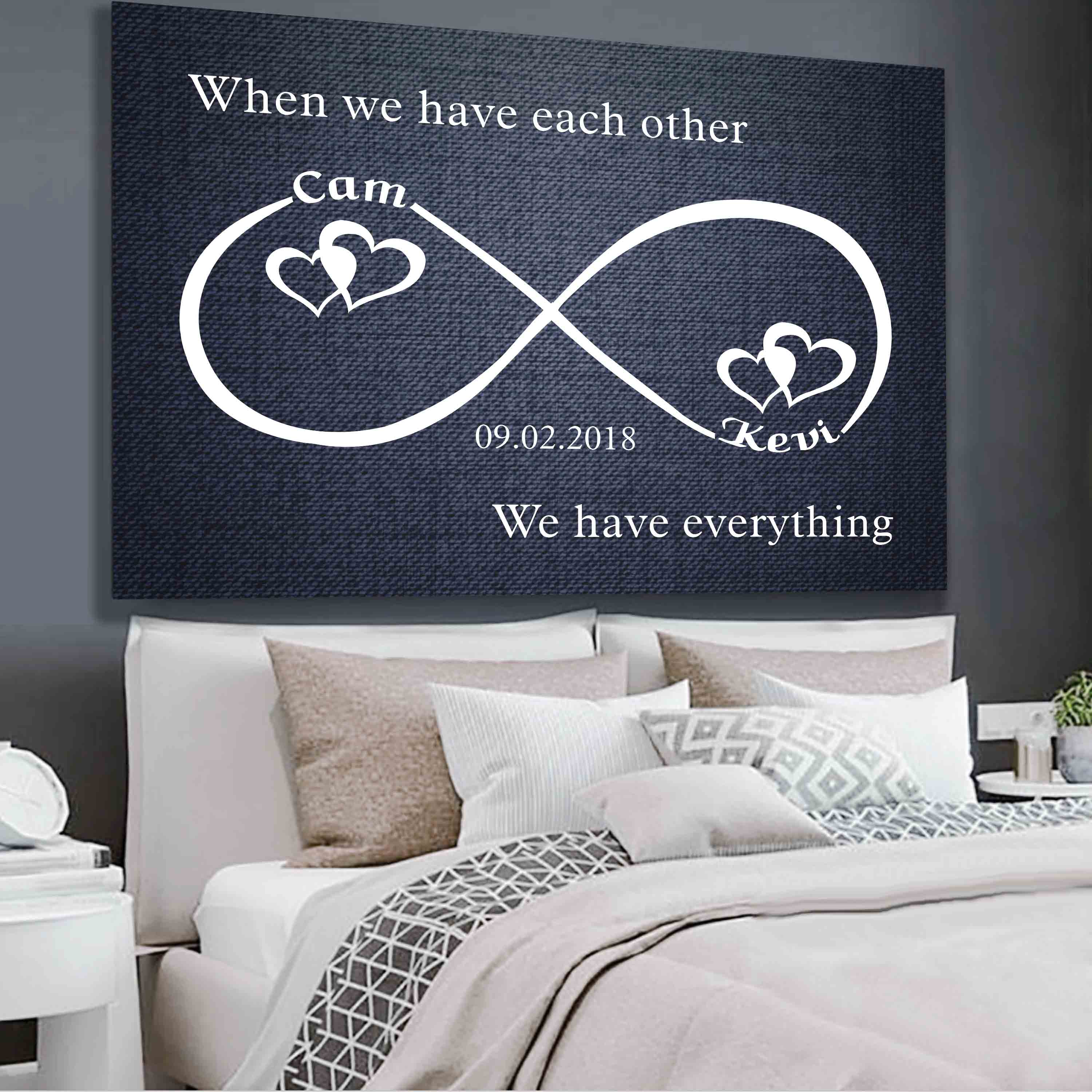 Custom Infinity Love Canvas Wallart