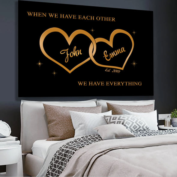 Personalized Canvas For The Closet One To Your Heart