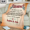 Personalized Grandma Premium Blanket, "You have ears that truly listen Arms That Always hold"