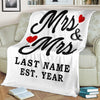 Custom Lgbt Mrs & Mrs Love Blanket With Wedding Year