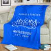 Always & Forever Personalized Couple Blanket With Name And Wedding Year