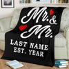 Mr & Mr Personalized Lgbt Blanket With Name And Wedding Year