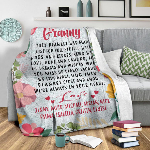 Personalized Granny Blanket"This Blanket Was Just Made For You, Stuffed With Hugs And Kisses