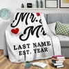 Mr & Mr Personalized Lgbt Blanket With Name And Wedding Year