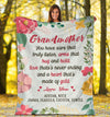 Personalized Grandma Premium Blanket "Love That's Never Ending, and A Heart That's made of Gold"