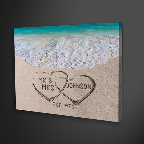 Mr & Mrs Personalized Wall Art - Ready To Hang